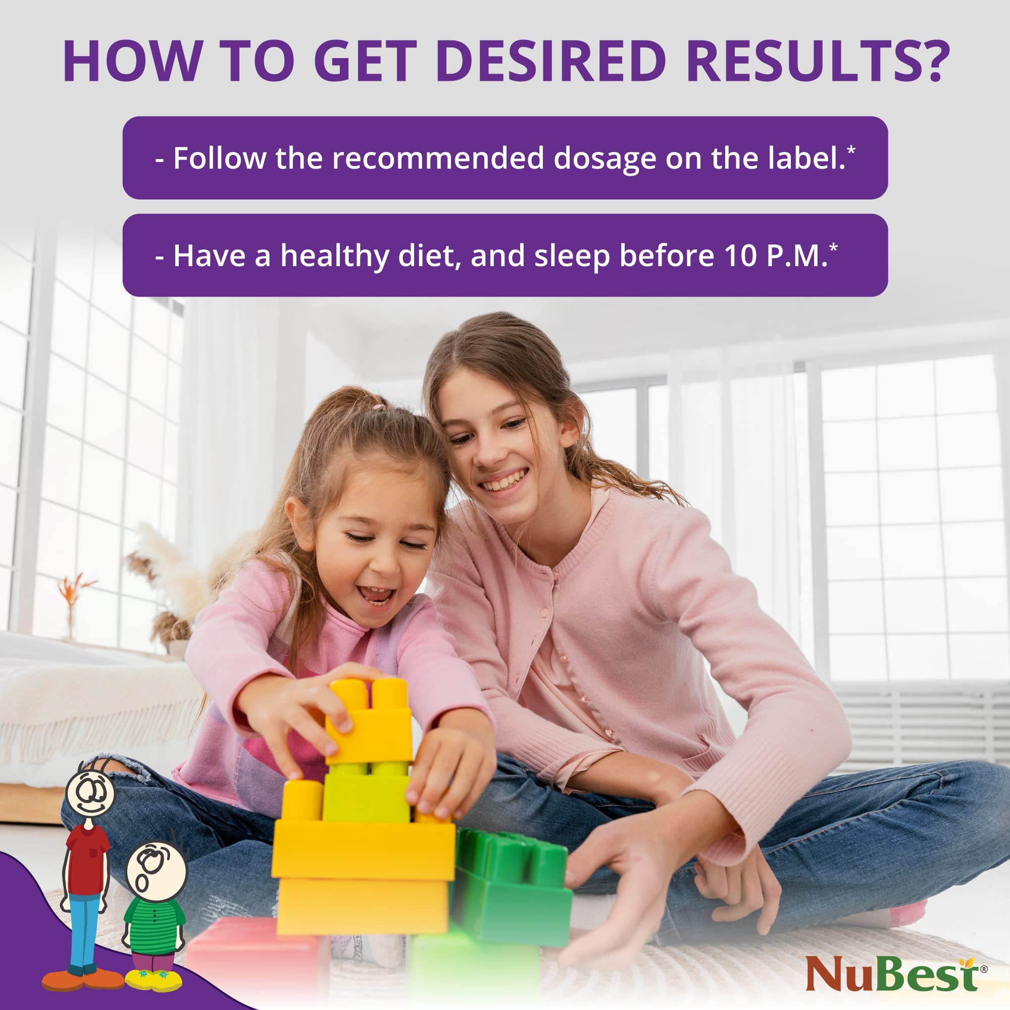 NuBest Tall Kids – fabrication américaine selon CGMP et HACCP.
