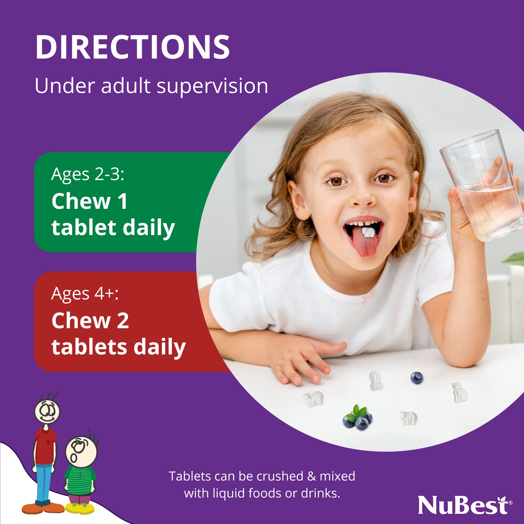 NuBest Tall Kids – gommes saveur baie, plaisir et nutrition quotidiens.