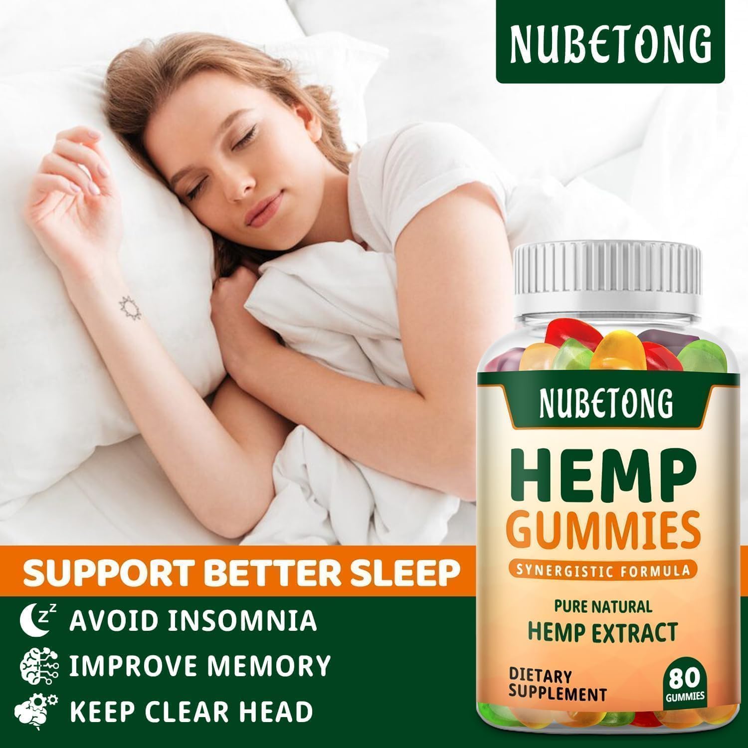 Gomme Nubetong chanvre Anxiété : aide potentielle pour un quotidien plus calme.