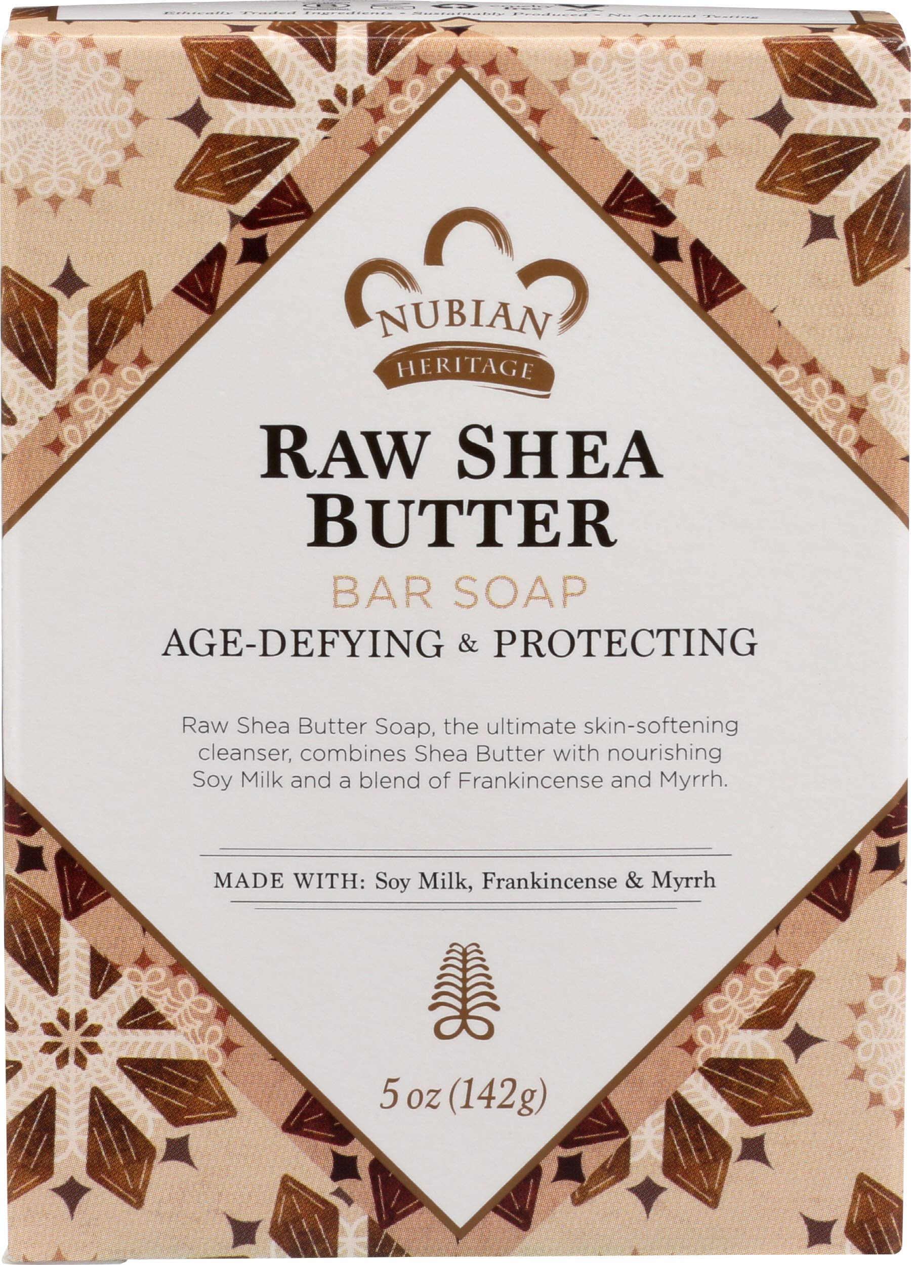 Savon Nubian Heritage au beurre de karité, douceur enveloppante pour la peau.