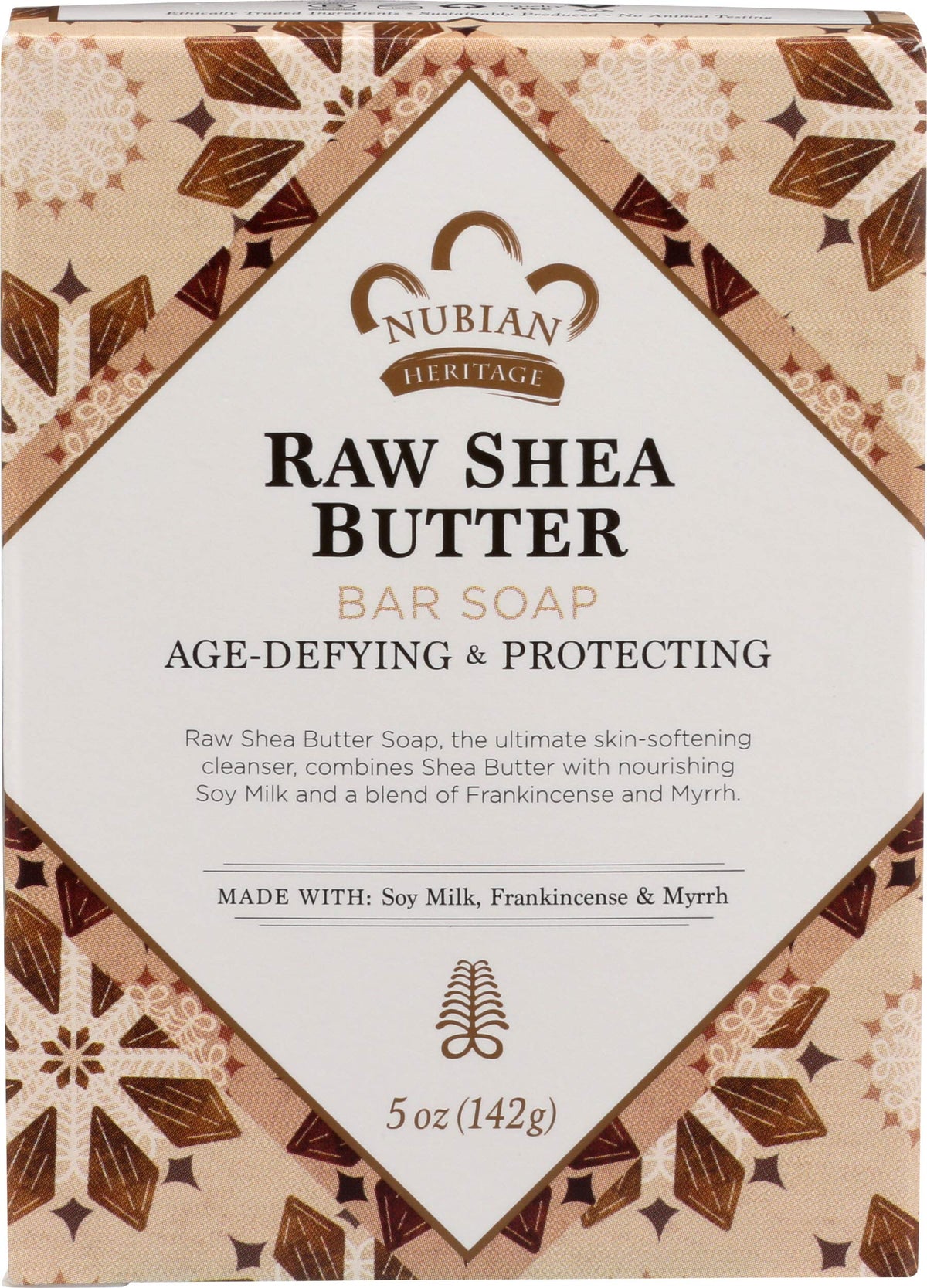 Savon Nubian Heritage au beurre de karité, douceur enveloppante pour la peau.