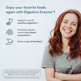 Nucific Digestive Enzyme: bouteille et étiquette nettes, dosage facile à repérer.