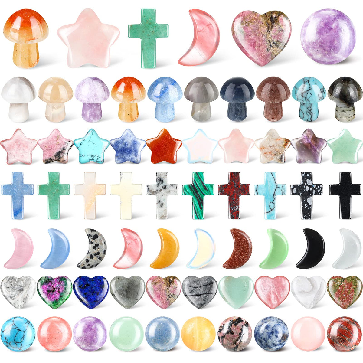 Nuenen pierres cœur : pierre polie pour favoriser le calme près du lit.