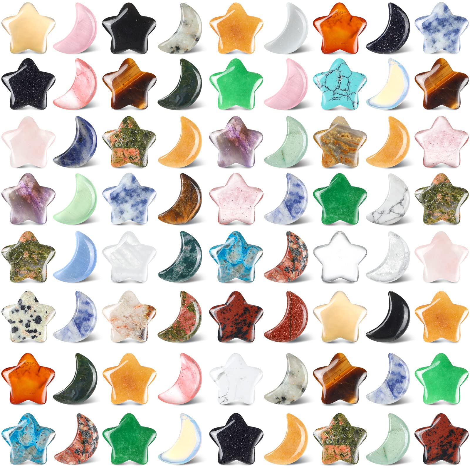 Nuenen pierres étoile polies, parfaites pour la méditation et la concentration.