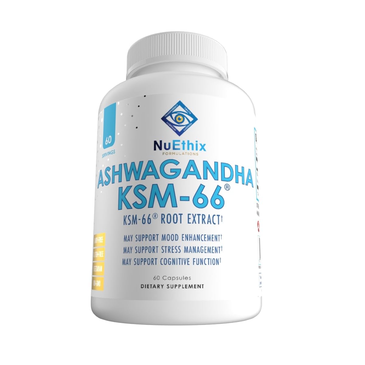 NuEthix Ashwagandha KSM 66 – gelules 500 mg pour calme et concentration.