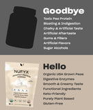 NUFYX Protéine végétale pour boissons protéinées et desserts, intégration facile.