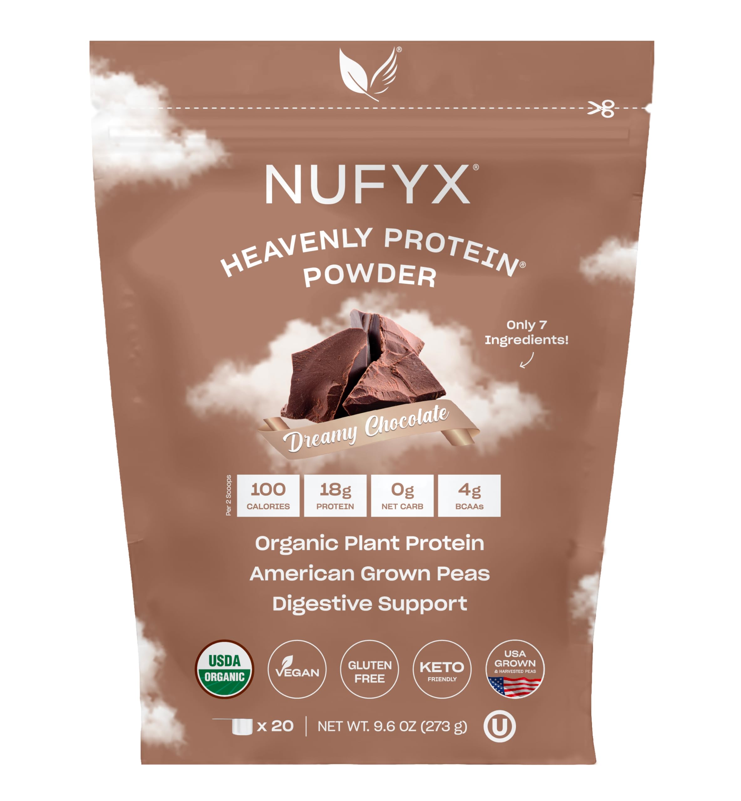 NUFYX Protéine Céleste: bouteille pratique pour démarrer une journée protéinée vegan.
