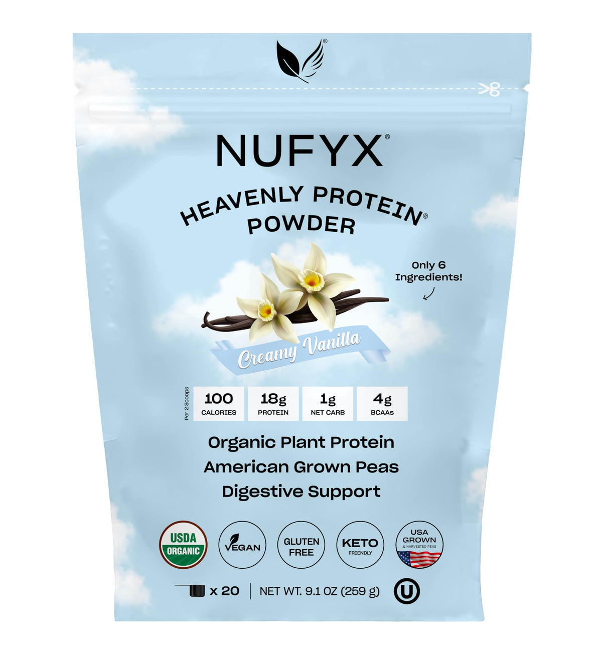 NUFYX protéine Celeste poudre vanille cremeuse idéale pour shakes protéinés