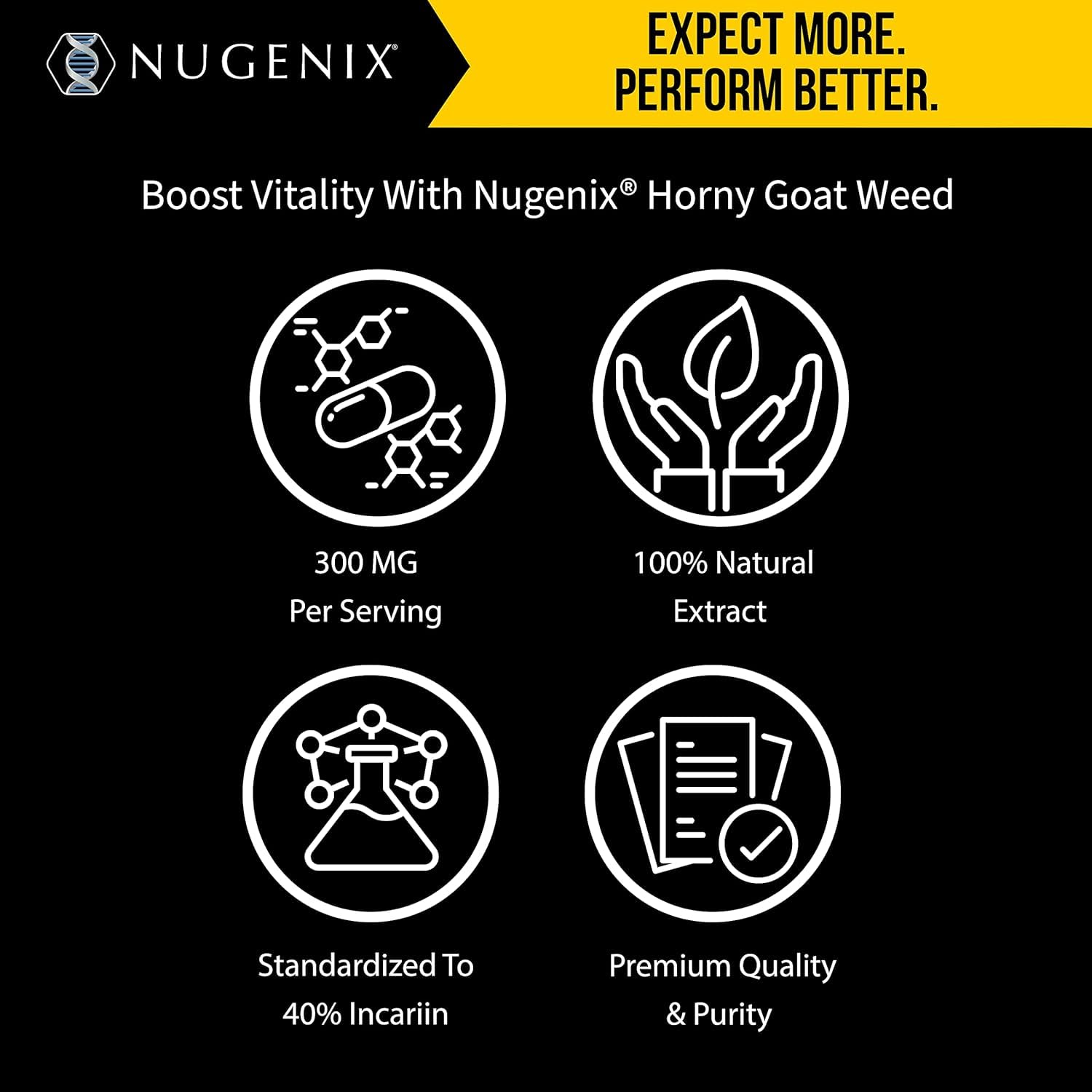 Nugenix étiquette produit – étiquette lisible avec informations utiles.