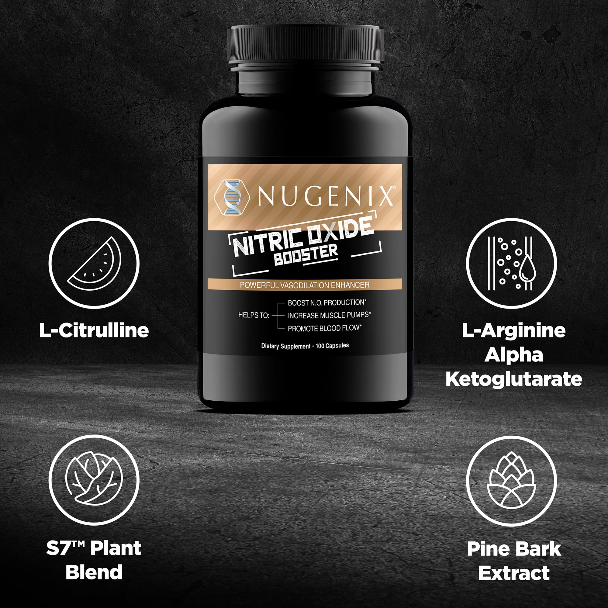 Nugenix – extrait d'écorce de pin pour soutien à la vasodilatation naturelle.