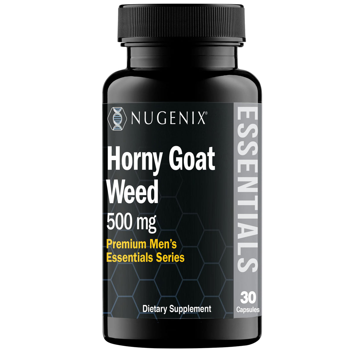 Nugenix extrait epimedium – bouteille d'extrait, soutien potentiel à l'énergie quotidienne.