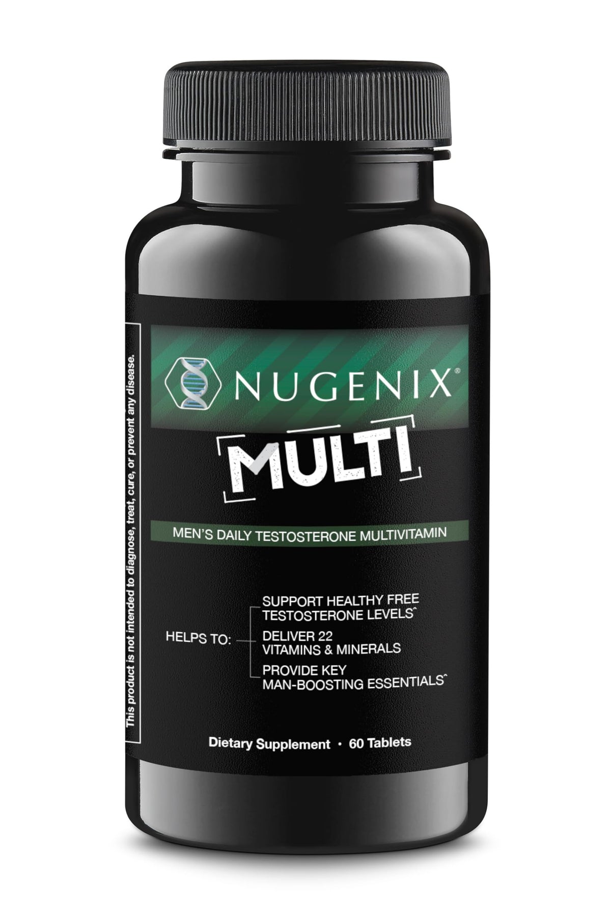 Nugenix homme: bouteille et tablettes, soutien potentiel à l'énergie.