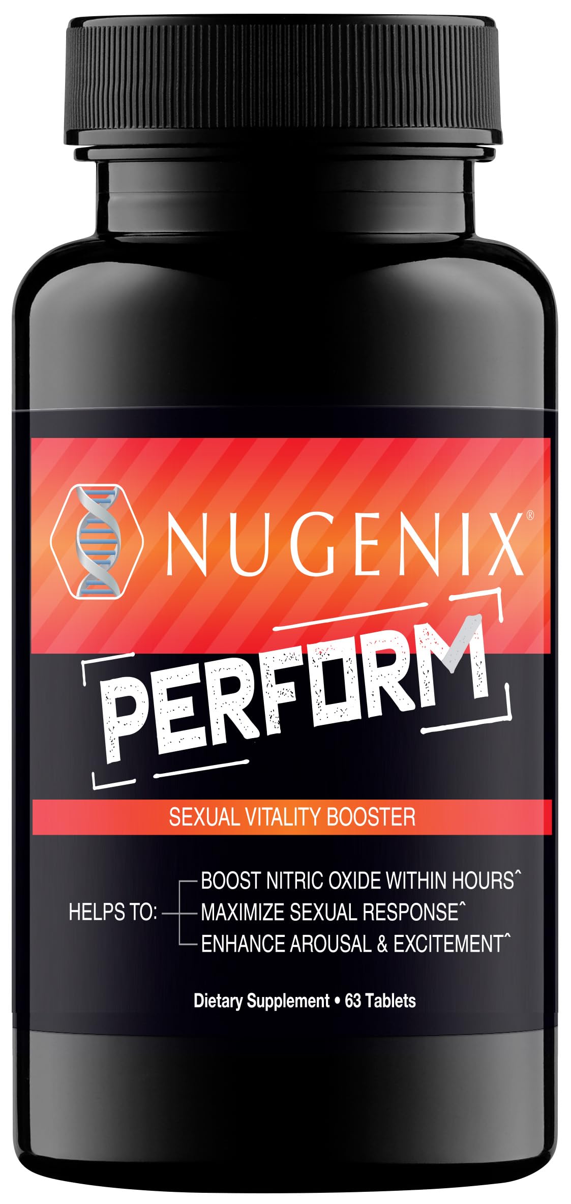 Nugenix Perform : bouteille et capsules, soutien potentiel à l’énergie.