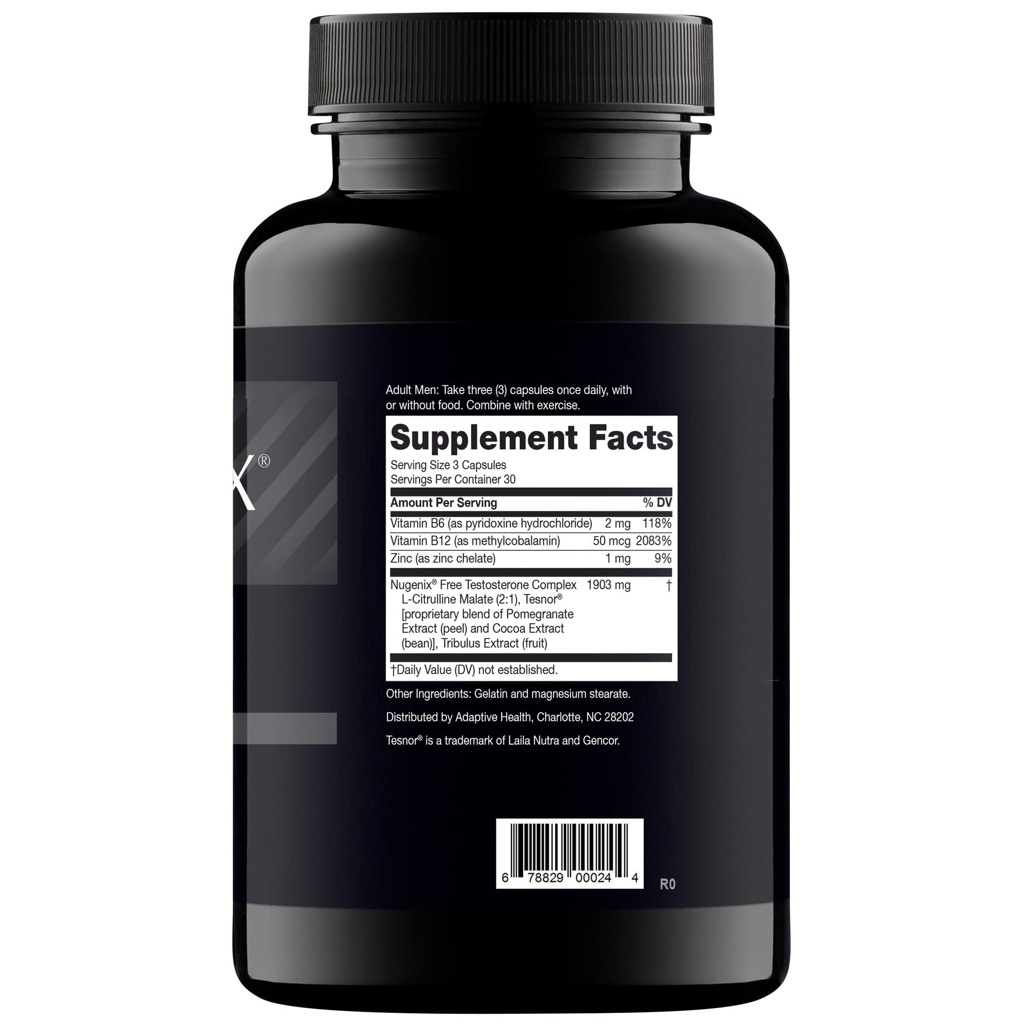 Nugenix T Booster : emballage illustré, idée de performance accrue sans stimulants