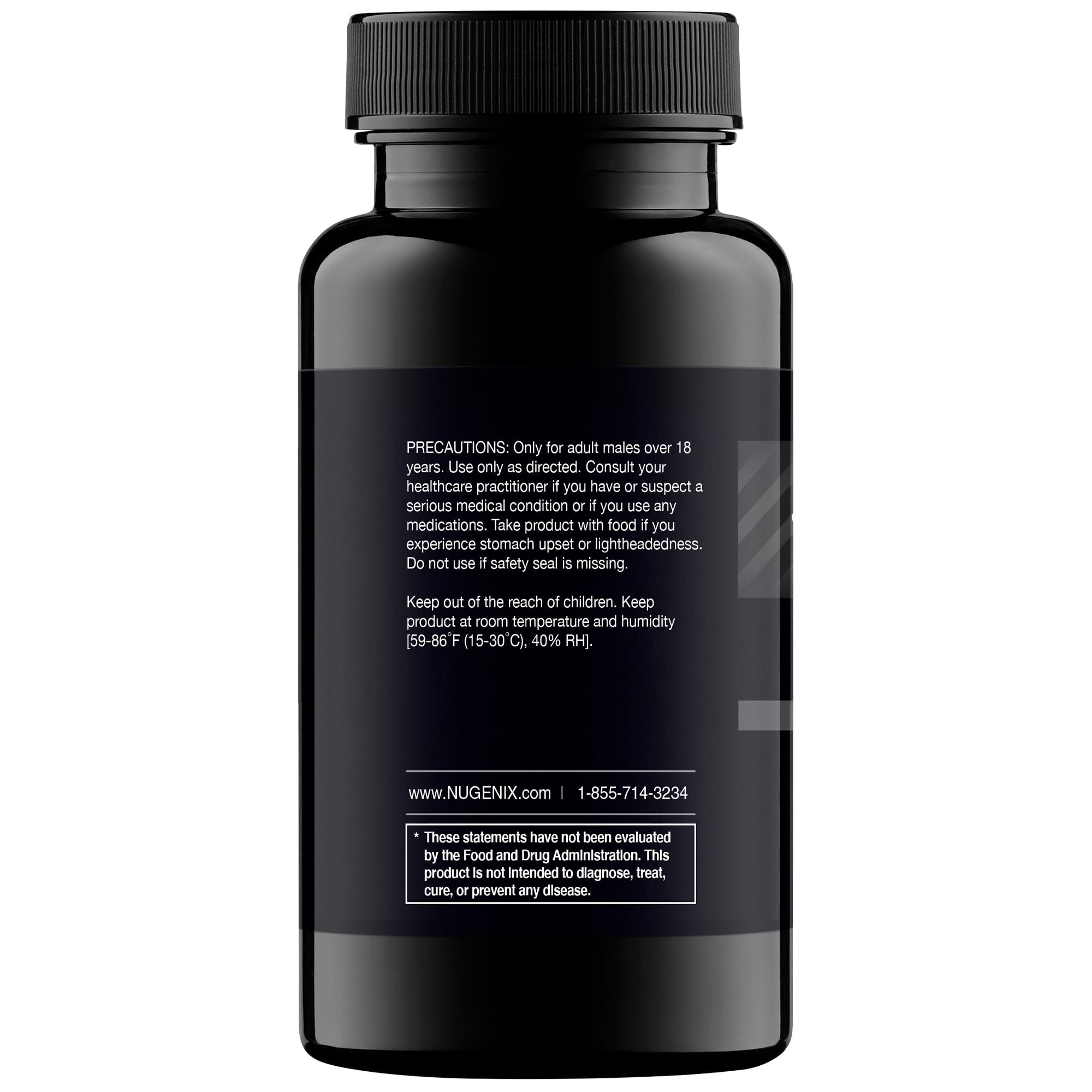 Nugenix T Booster: étiquette et ingrédients clés visibles pour transparence.