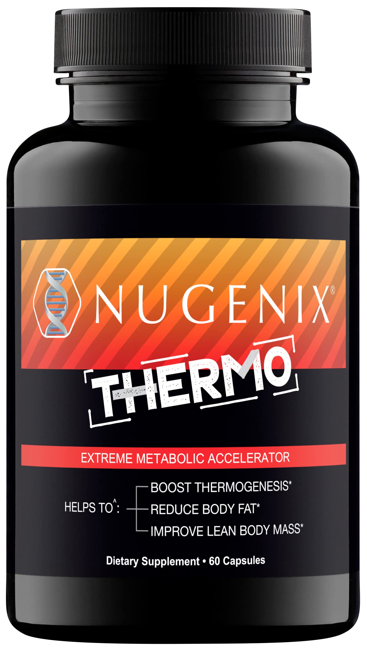 Gélules Nugenix Thermo dans une bouteille, soutien potentiel au métabolisme