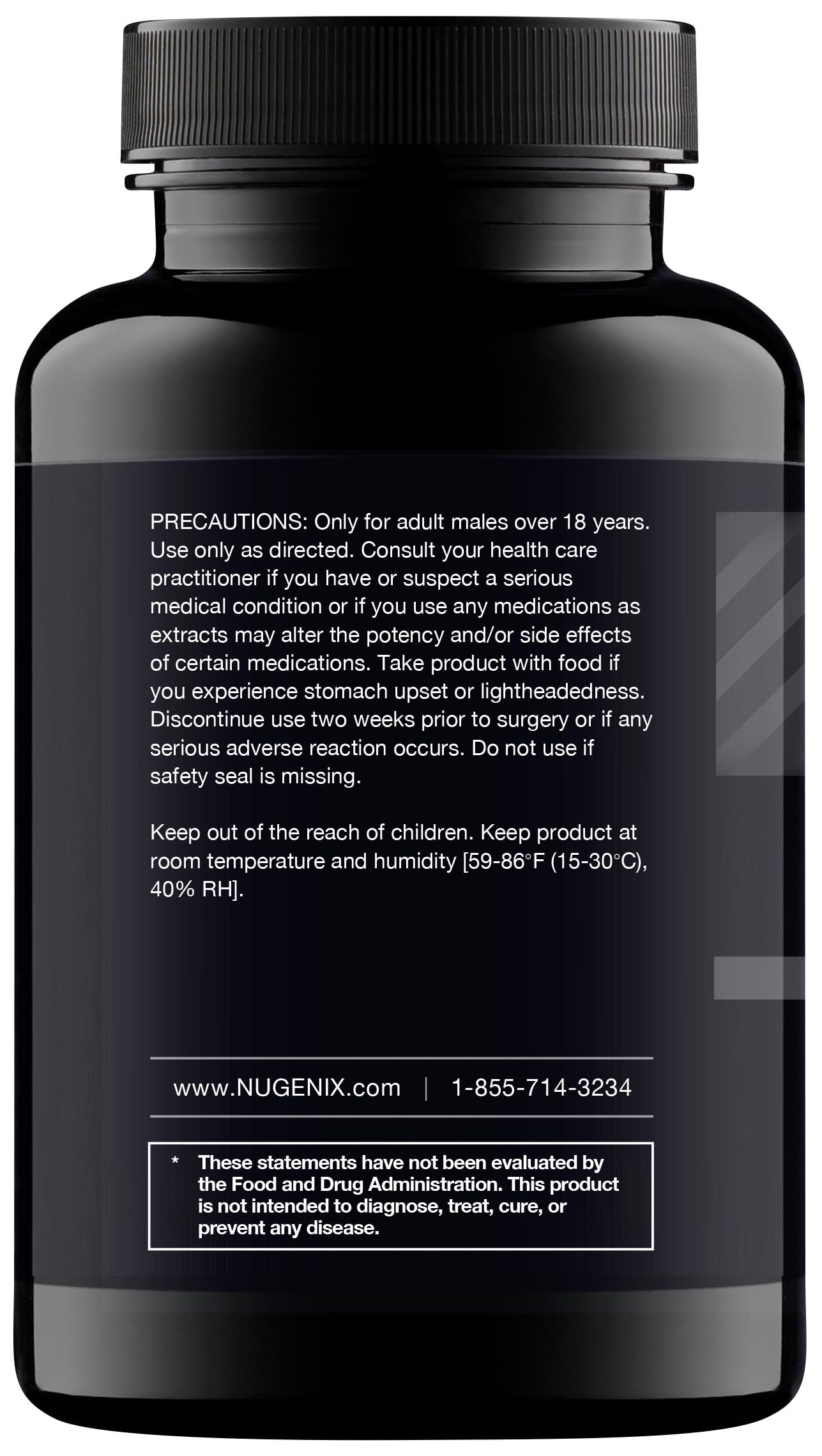 Étiquette Nugenix Total-T présentant la formule avancée et les ingrédients clés.