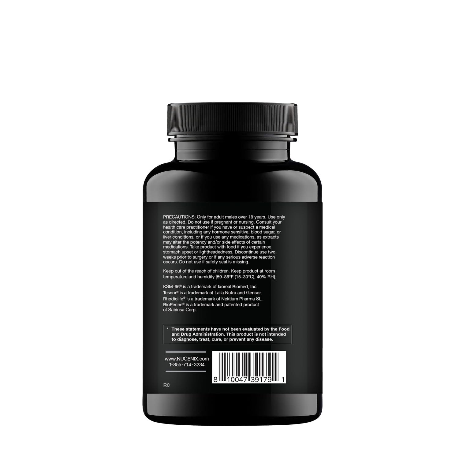 Nugenix Total-T Maxx, étiquette lisible, transparence sur les ingrédients.