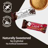 Certifications végane et sans gluten NuGo Dark.