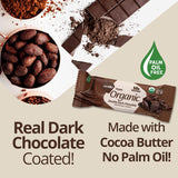 NuGo Organic enrobage chocolat noir authentique pour le plaisir cacao.