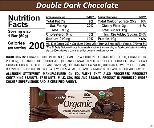 NuGo Organic chocolat noir fondant, expérience gourmande et authentique.