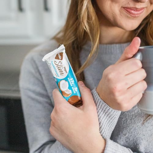 NuGo Slim Barre vegan sans lactose, snack noix de coco délicieux et sain.