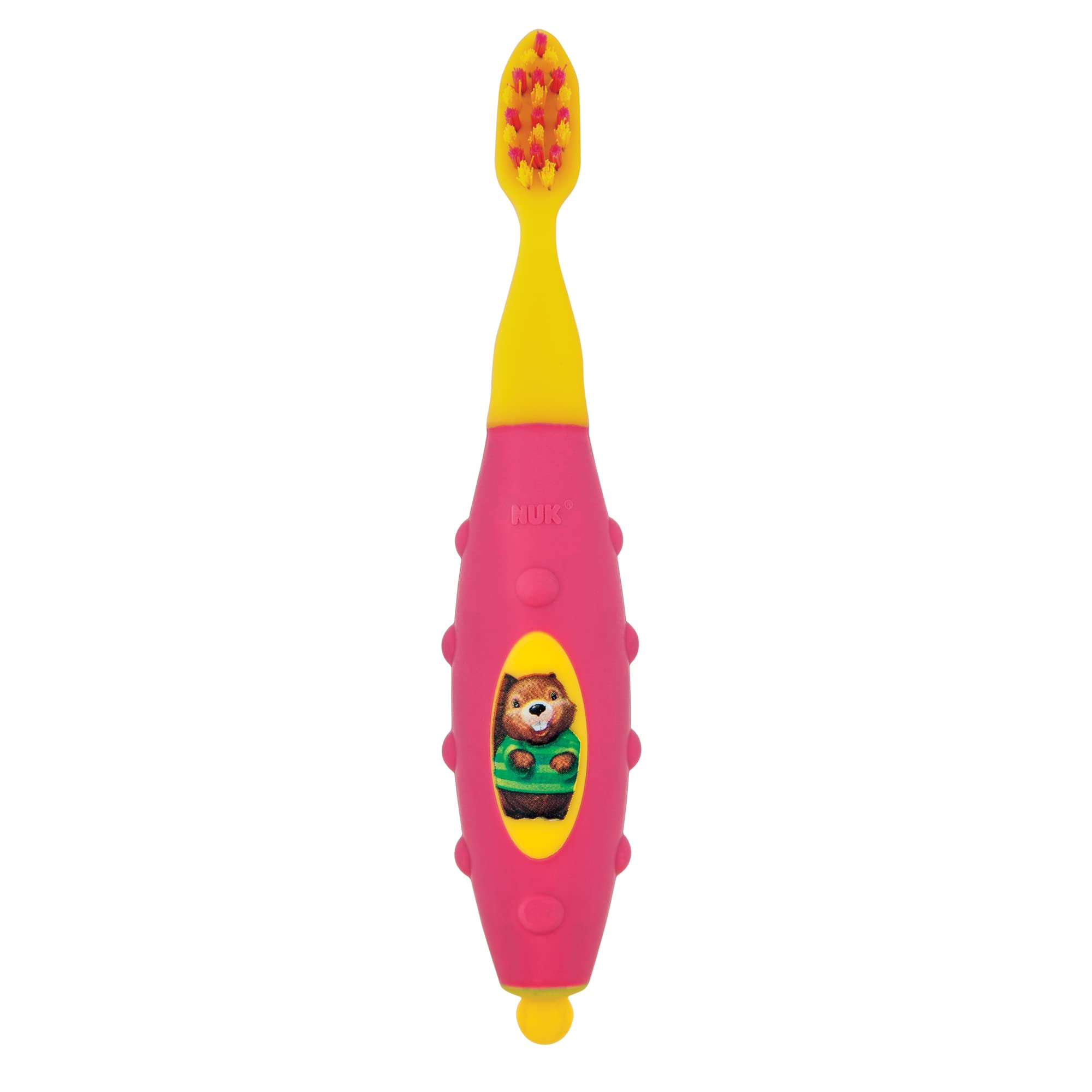 NUK emballage couleurs variées – visuel ludique pour l'enfant.