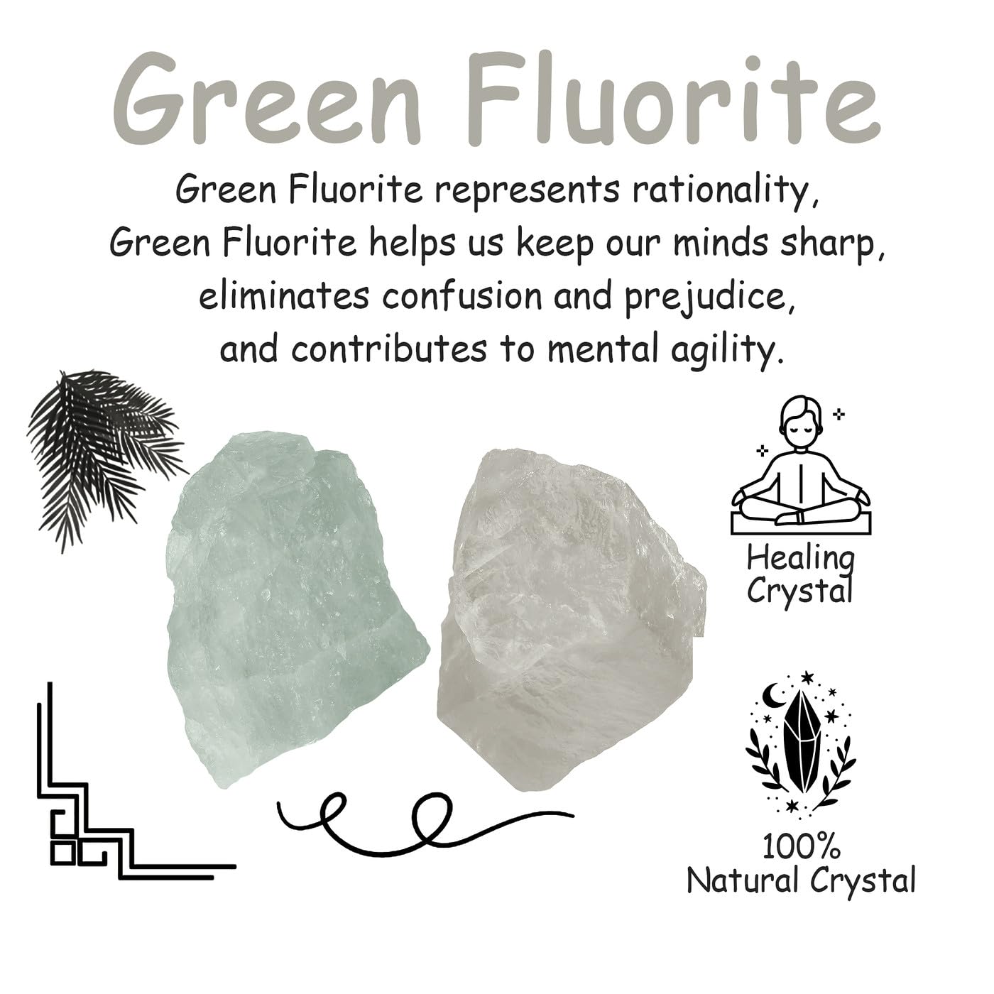 NUKAYAI fluorite verte brute – décor naturel pour maison et bureau