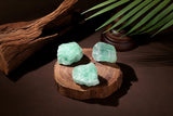NUKAYAI fluorite verte brute – pierre unique avec variations de couleur