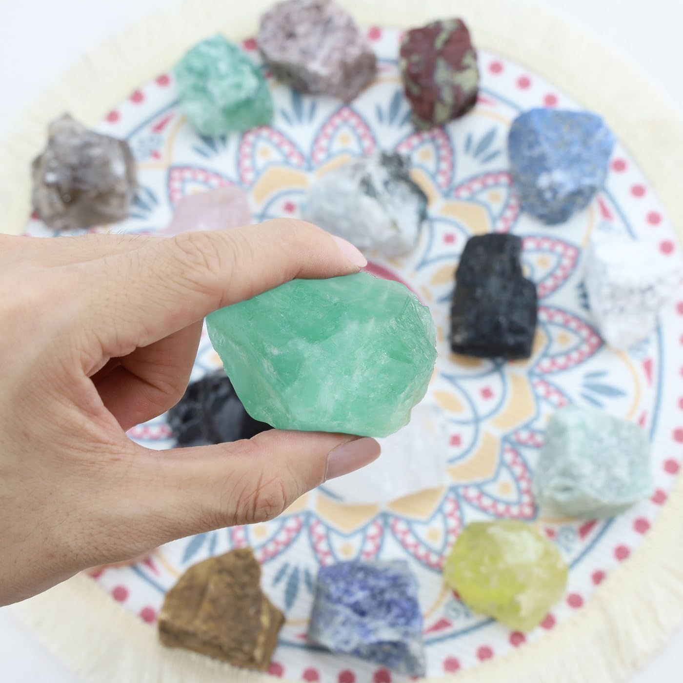 NUKAYAI fluorite verte brute – idéale pour travaux d’artisanat et rituels