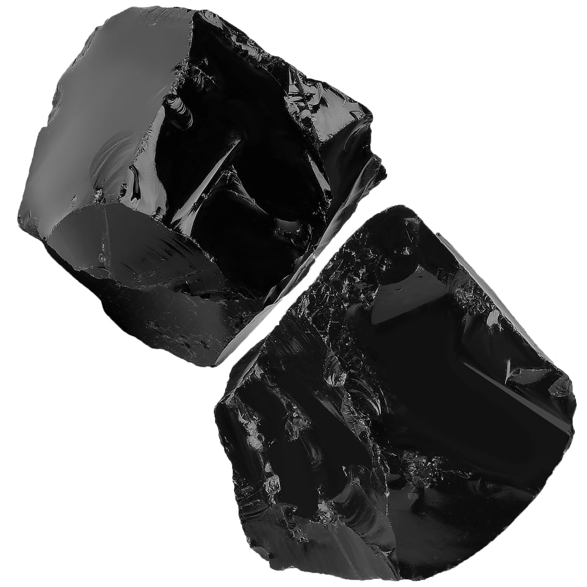 NUKAYAI obsidienne noire brute, pierre 1,8–2,2 po, décor et protection des énergies négatives.