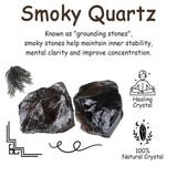 NUKAYAI quartz fumé brut – pièces décoratives pour bureau et ambiance zen.