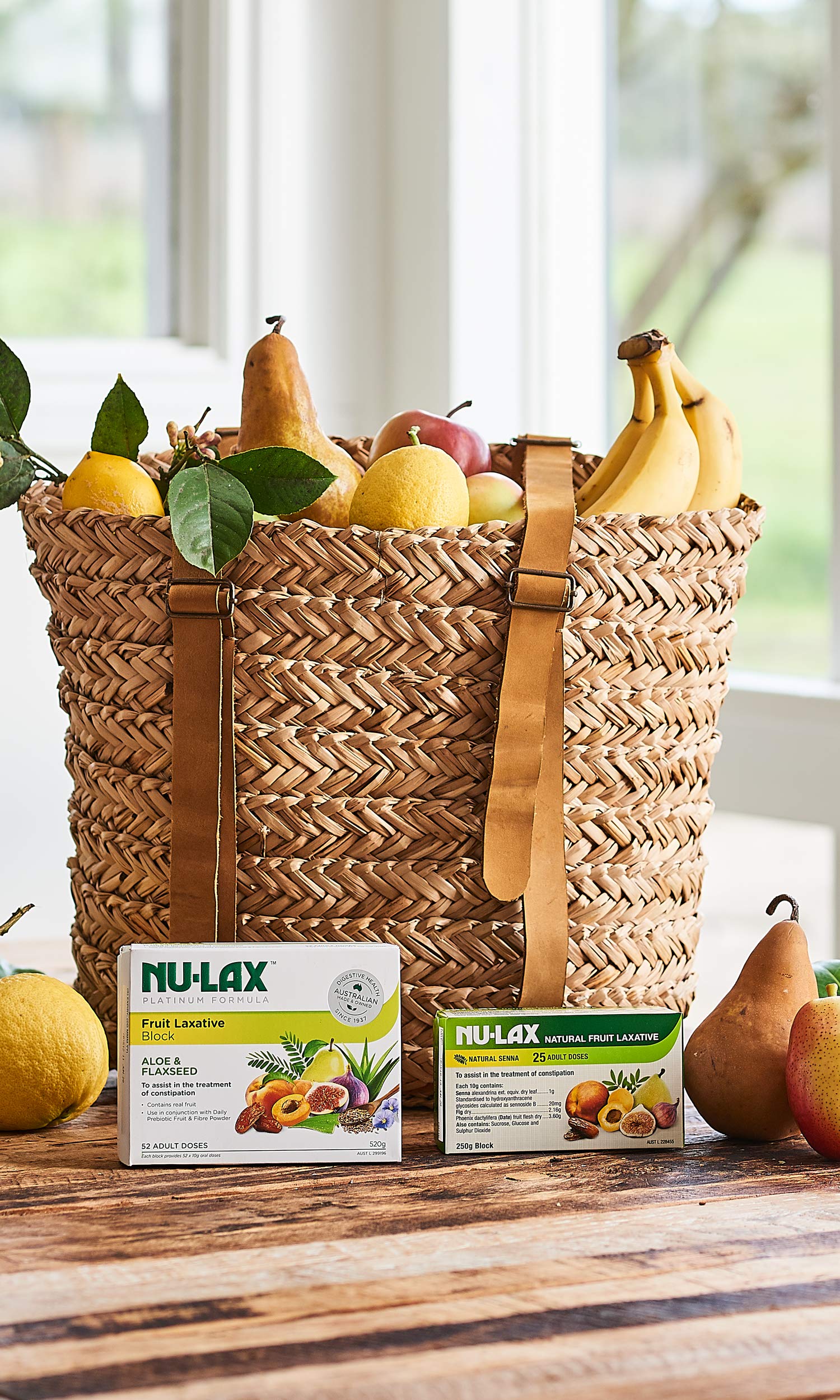 Nulax bloc laxatif fruits convient à toute la famille.