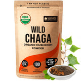 Numami Chaga - poudre fine pour tisane, énergie naturelle sans caféine.