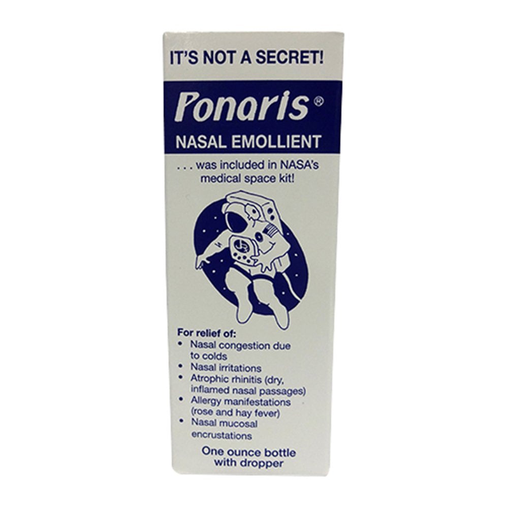 Numark Ponaris Emollient: bouteille de 1 oz pour hydrater les muqueuses nasales.