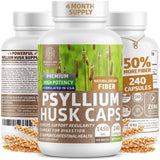Numéro 1 Nutrition N1N Psyllium, capsules en boîte pour le confort digestif