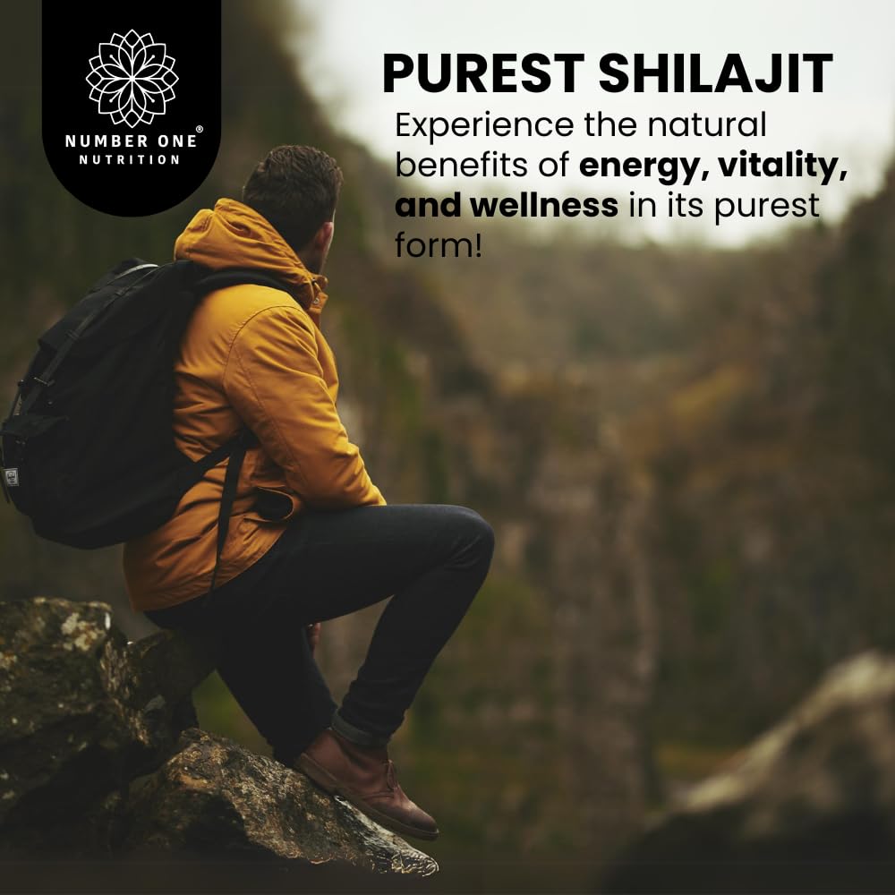 Shilajit Number One Nutrition, minéraux visibles, richesse potentielle pour le quotidien.