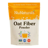 NuNaturals fibre d'avoine en poudre dans son emballage pratique.