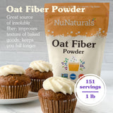 Smoothie préparé avec la fibre d'avoine NuNaturals en poudre.