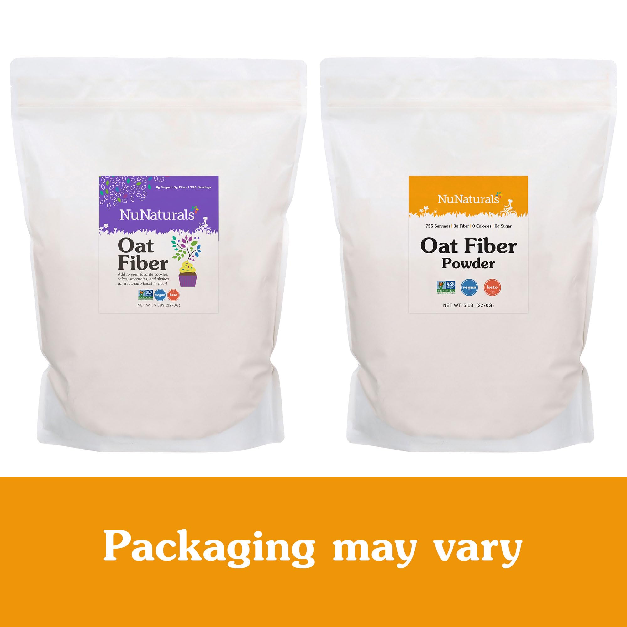 Nunaturals Poudre Fibre Avoine – logo visible et étiquette claire facilitant l’achat