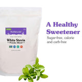 NuNaturals poudre stevia blanche, emballage 5 lb prêt à l’emploi.