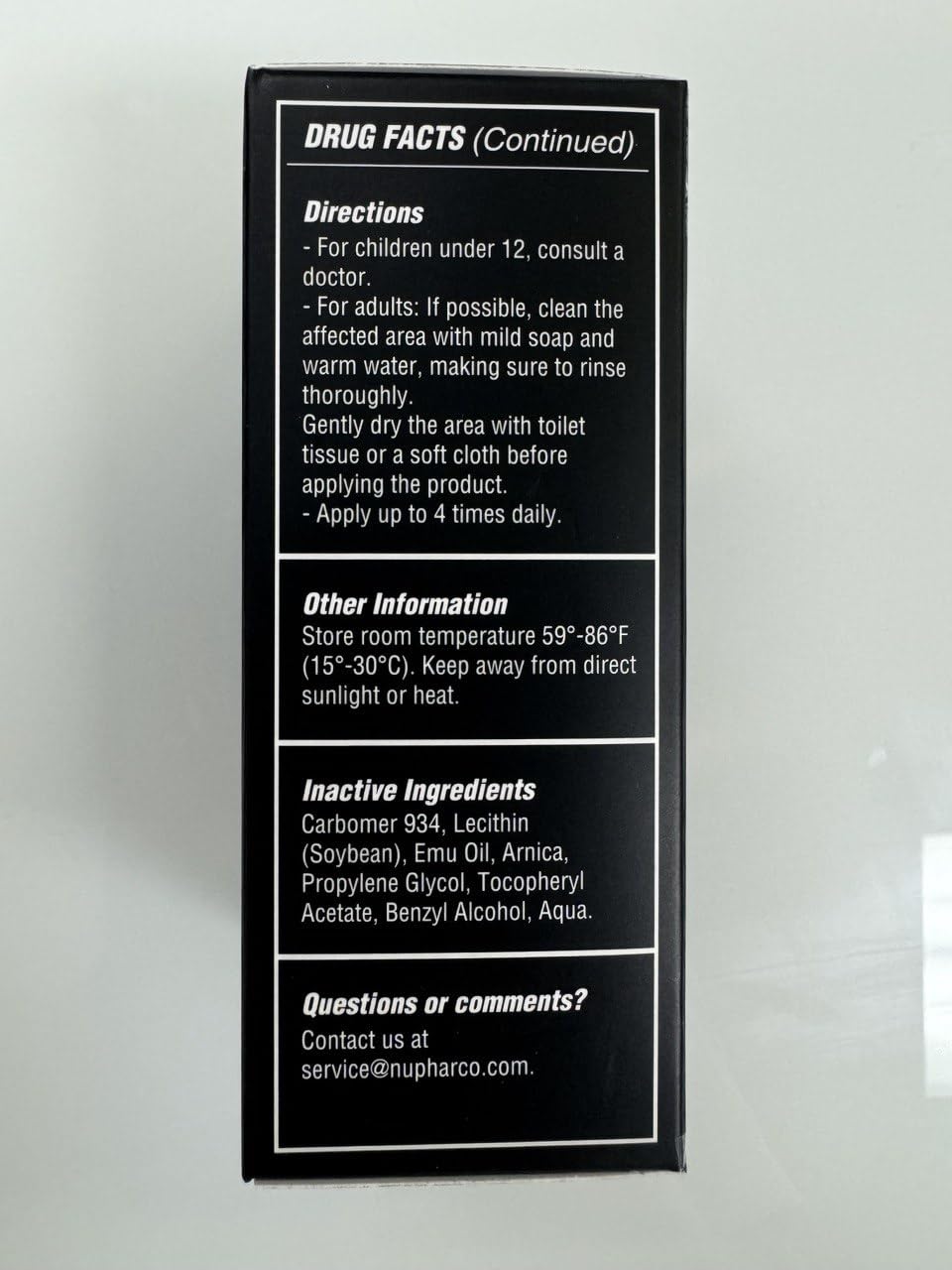 Application ciblée zone rectale pour confort discret