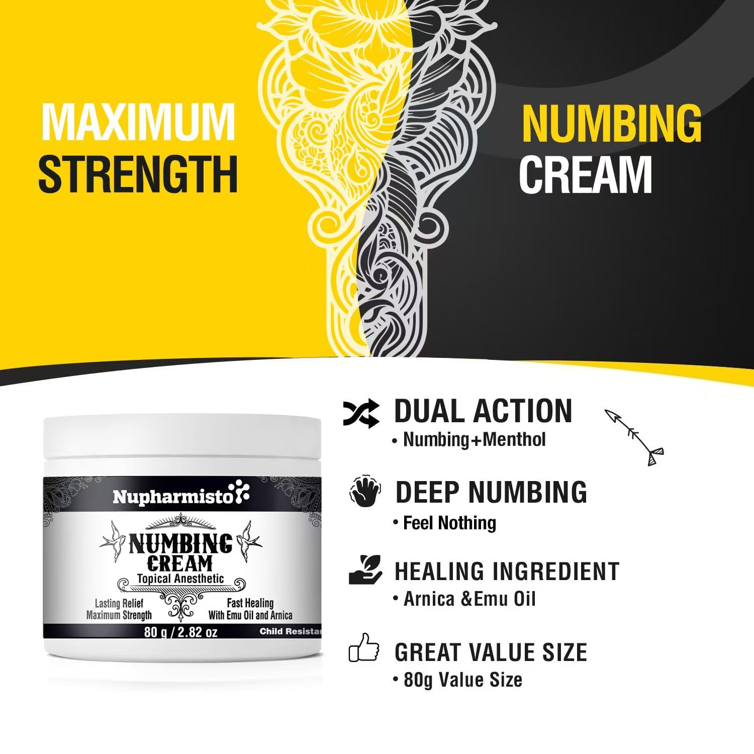 Nupharmisto Crème Emouil et Arnica: ingrédients actifs pour soin local.