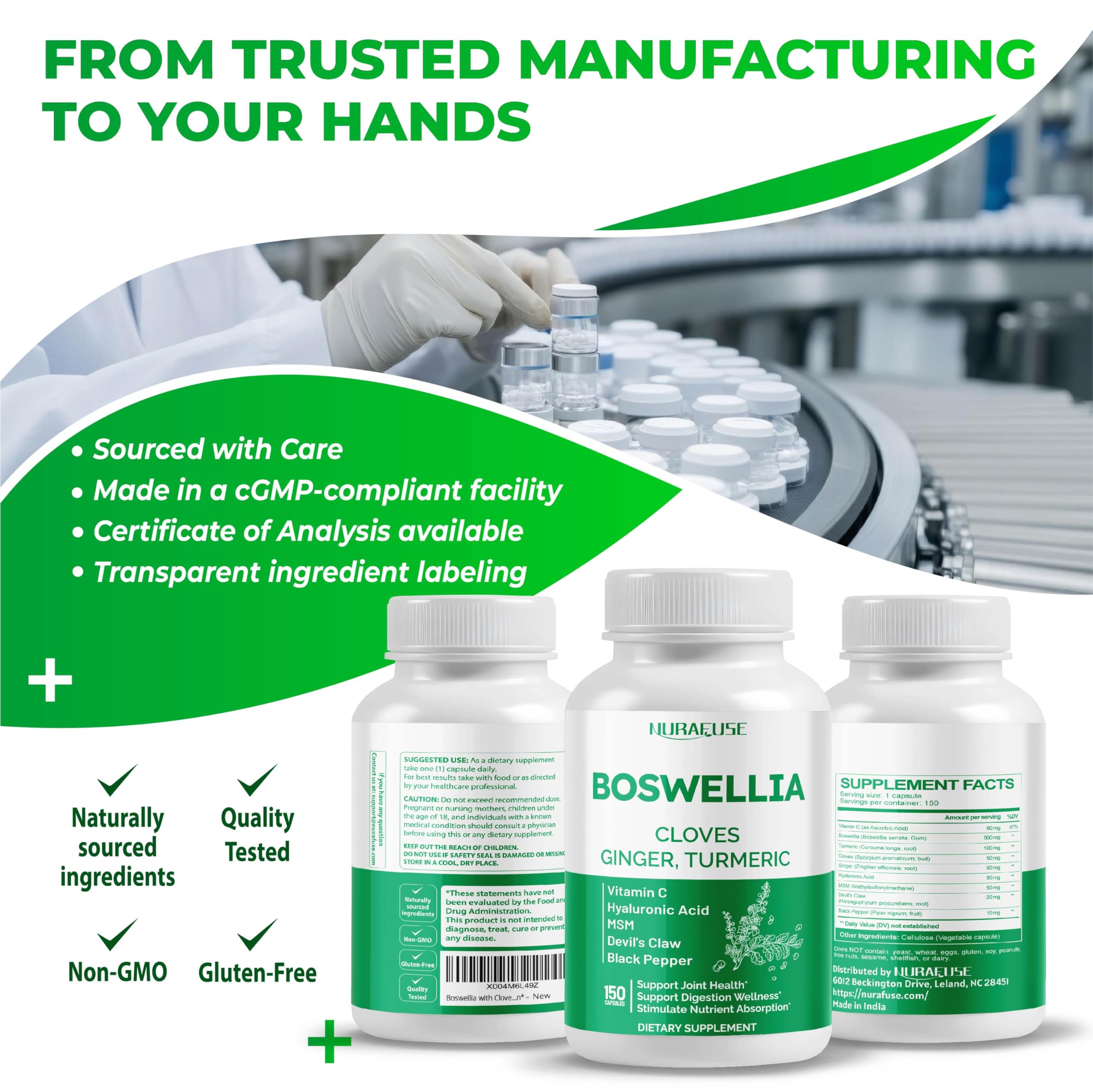 NURAFUSE Boswellia - boîte cadeau, entrée simple dans une routine bien-être.