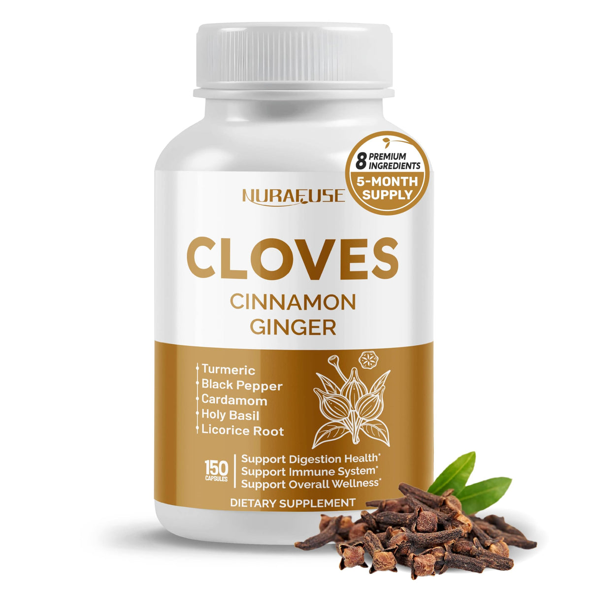 NURAFUSE gingembre liposomale - Bouteille prête à soutenir la digestion.