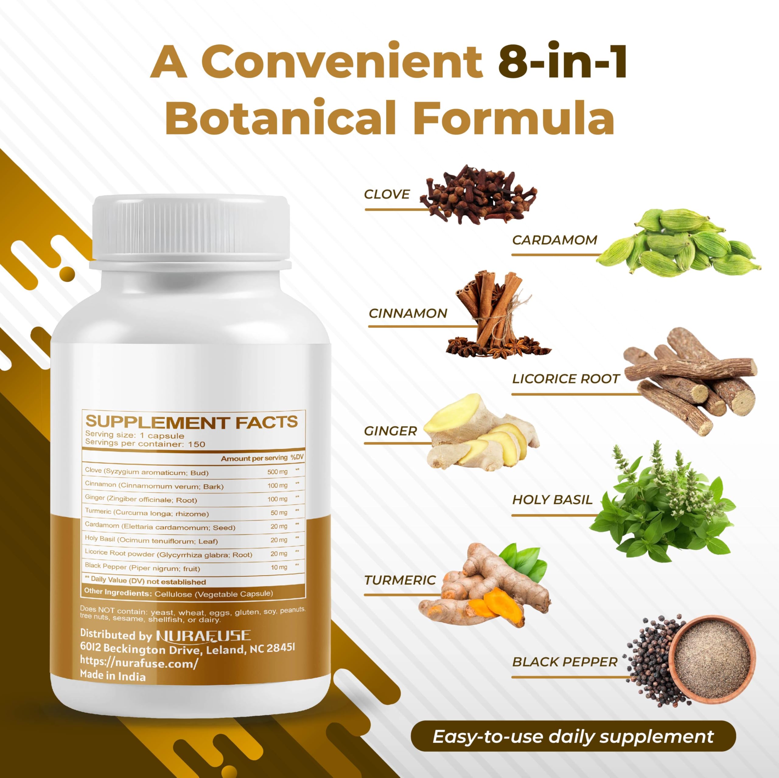 NURAFUSE gingembre liposomale - Formulation pure et sans additifs visibles.