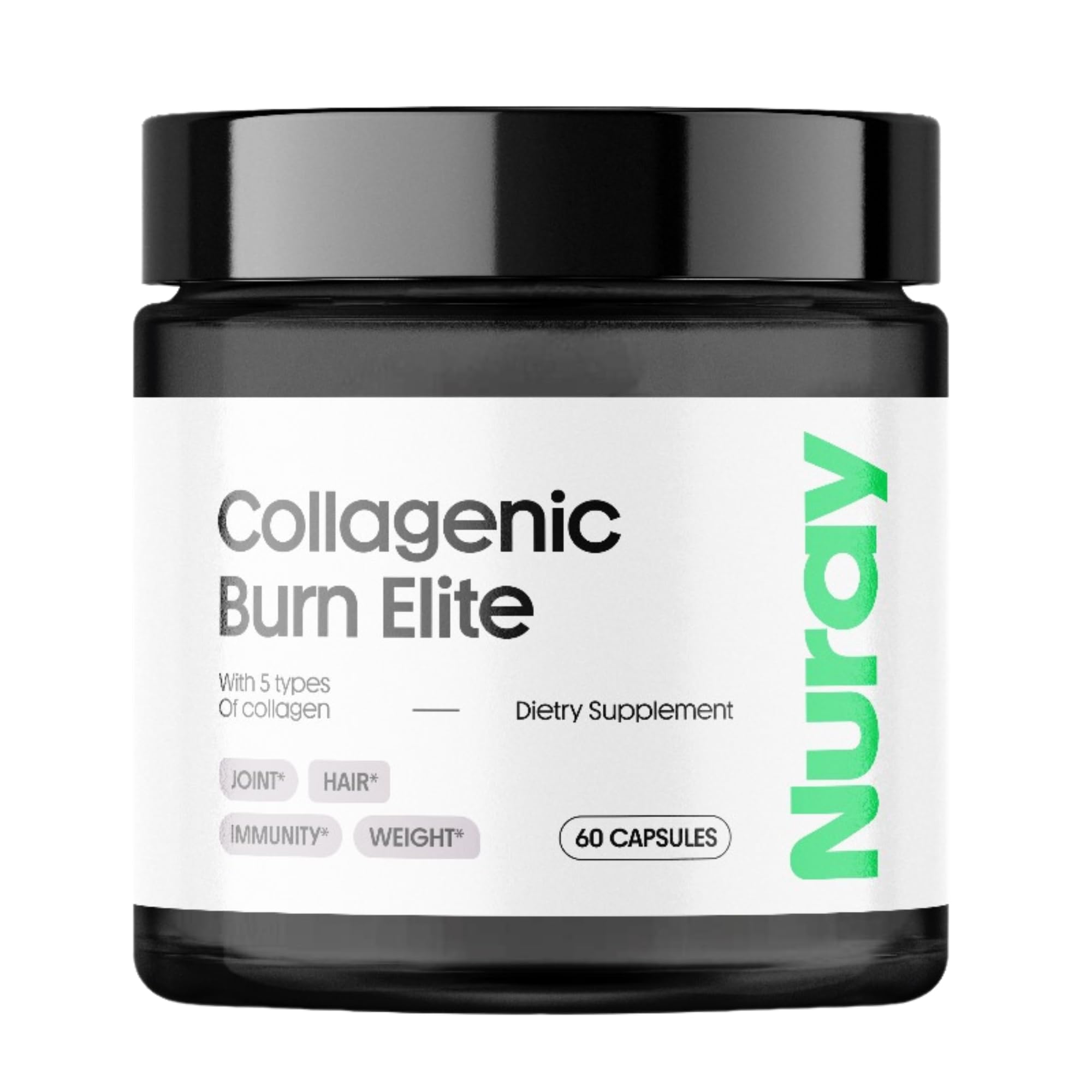Nuray Collagenic Burn Elite — bouteille élégante prête pour une routine beauté