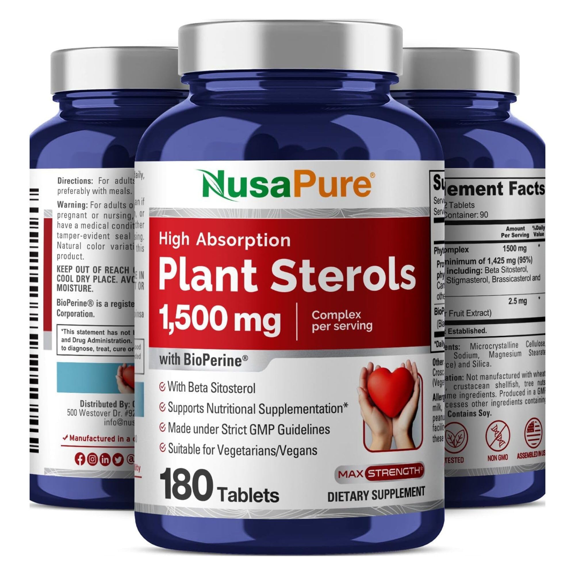 NusaPure 180 tablettes vegan – boîte durable pour une utilisation prolongée.
