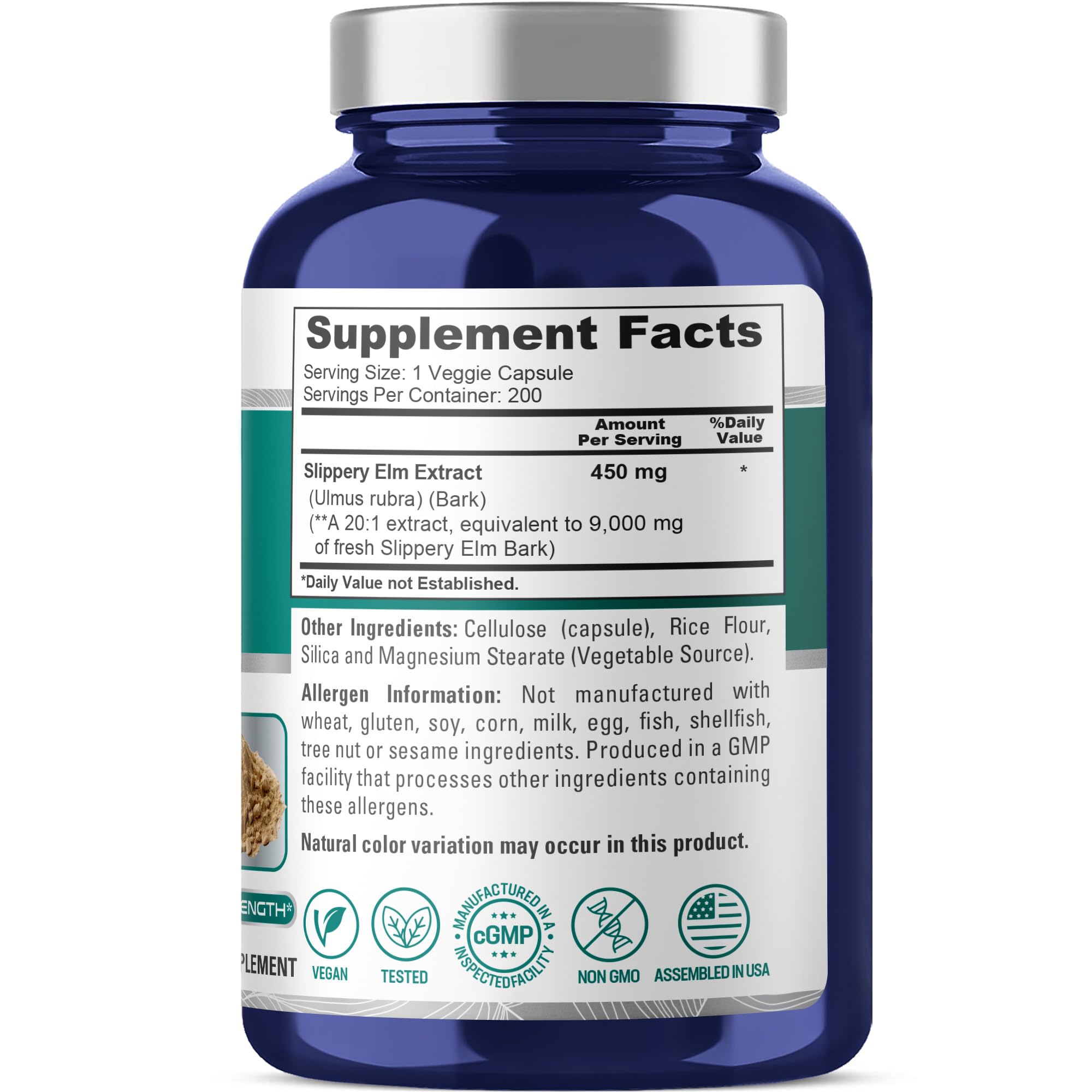 NusaPure bouteille de 200 capsules véganes, pratique et durable
