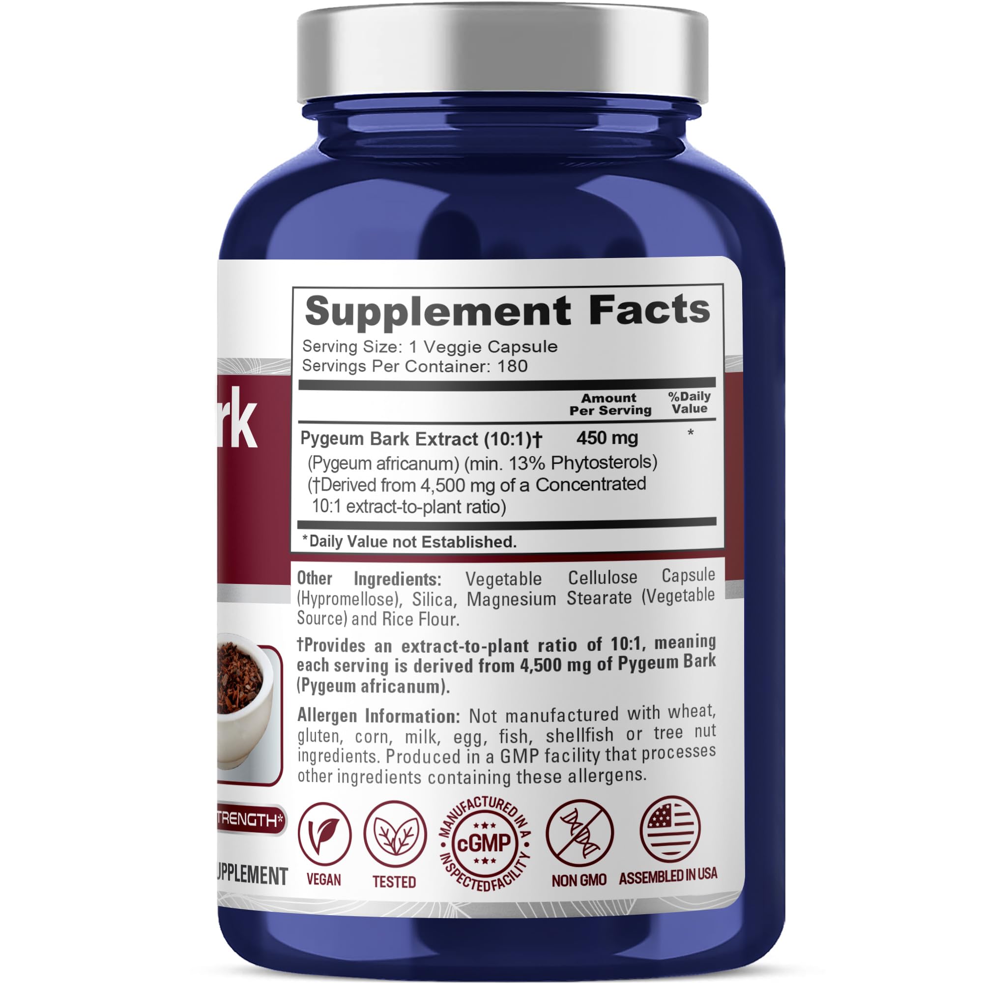 NusaPure bouteille de capsules vegan sans OGM, facile à intégrer.